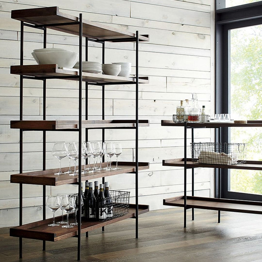 Masdio Solid Wood Display Shelf Metal frame Bookshelf Masdio