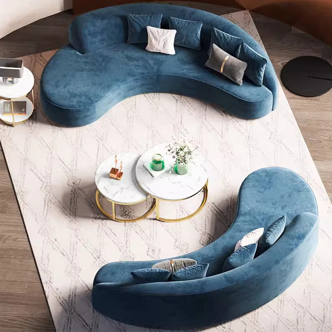 MAS-2027 Masdio Modern Curved Velvet Sofa Masdio