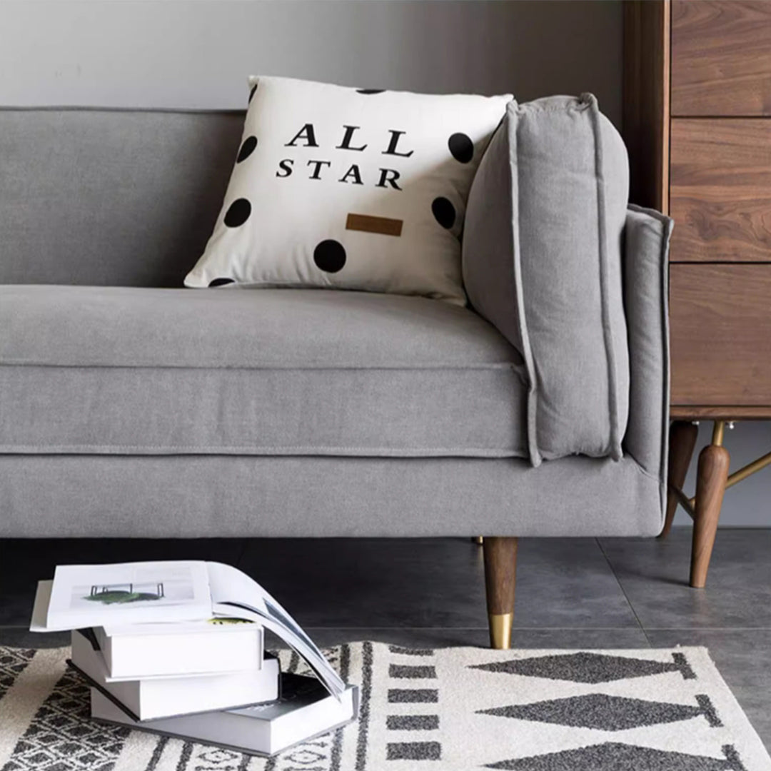 MAS-2140 Masdio Modern Velvet Sofa Orange Birch