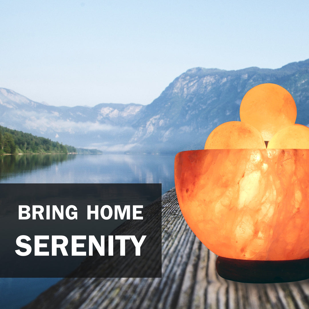 Masdio Natural Himalayan Salt Lamp Orange Birch