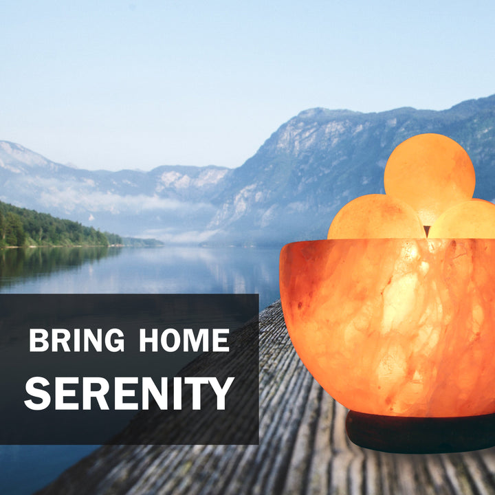 Masdio Natural Himalayan Salt Lamp Orange Birch