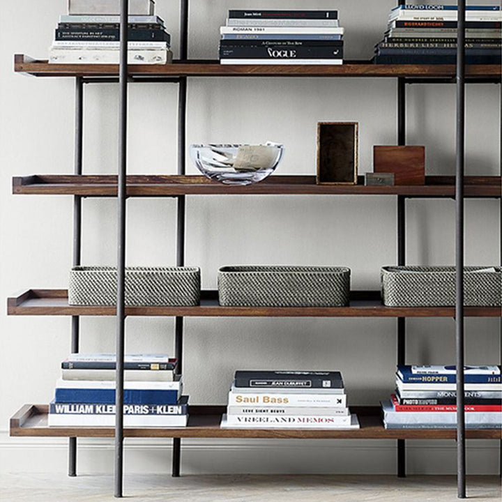Masdio Solid Wood Display Shelf Metal frame Bookshelf Masdio