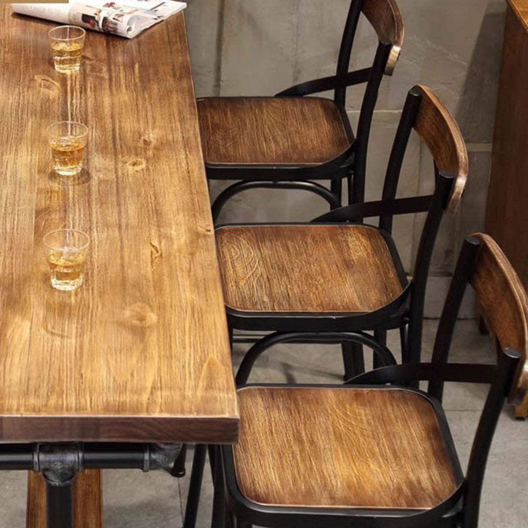 PT-1026 Presenthem Stylish Solid Wood Bar Chair with Backrest Present Them