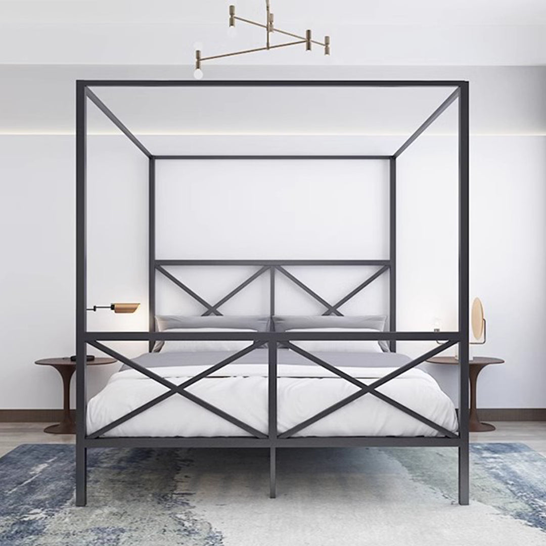 MAS-1966 Masdio Modern Industrial Canopy Bedframe Masdio
