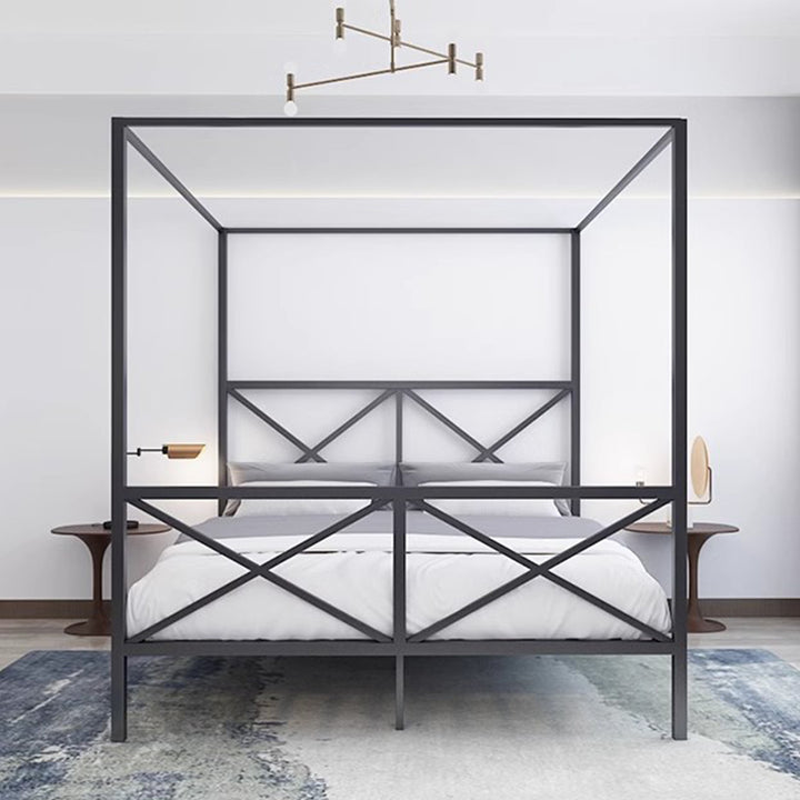 MAS-1966 Masdio Modern Industrial Canopy Bedframe Masdio