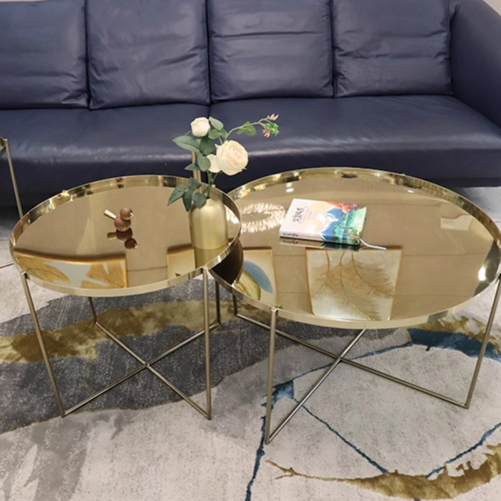 MAS-1964 Masdio Chrome Gold Side Table Masdio