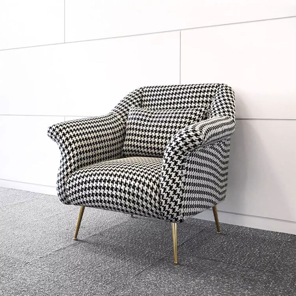 Modern Luxury Houndstooth Chair and Sofa Present Them
