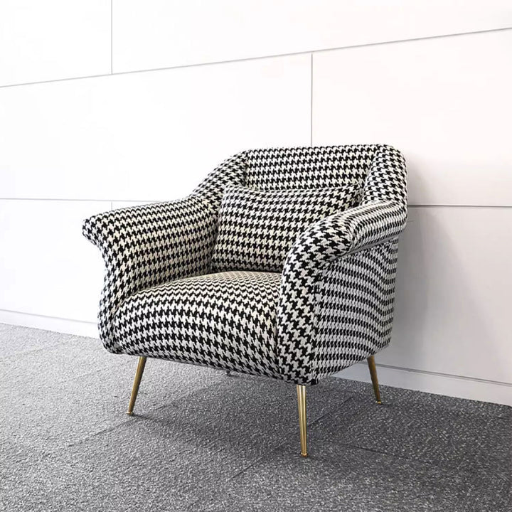 Modern Luxury Houndstooth Chair and Sofa Present Them
