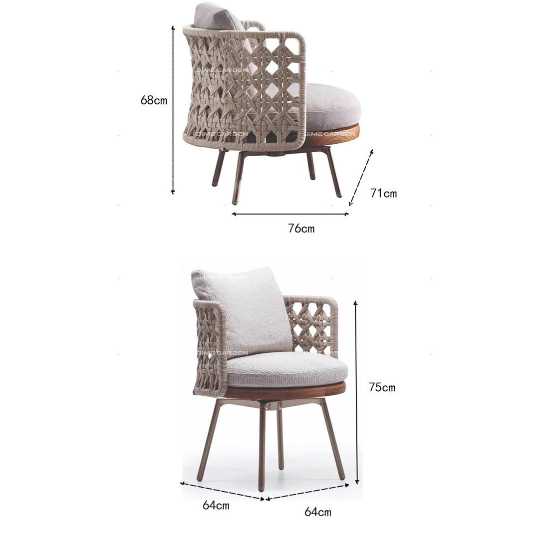 MAS-1415 Masdio 3-Piece Woven Rope Conversation Set Masdio