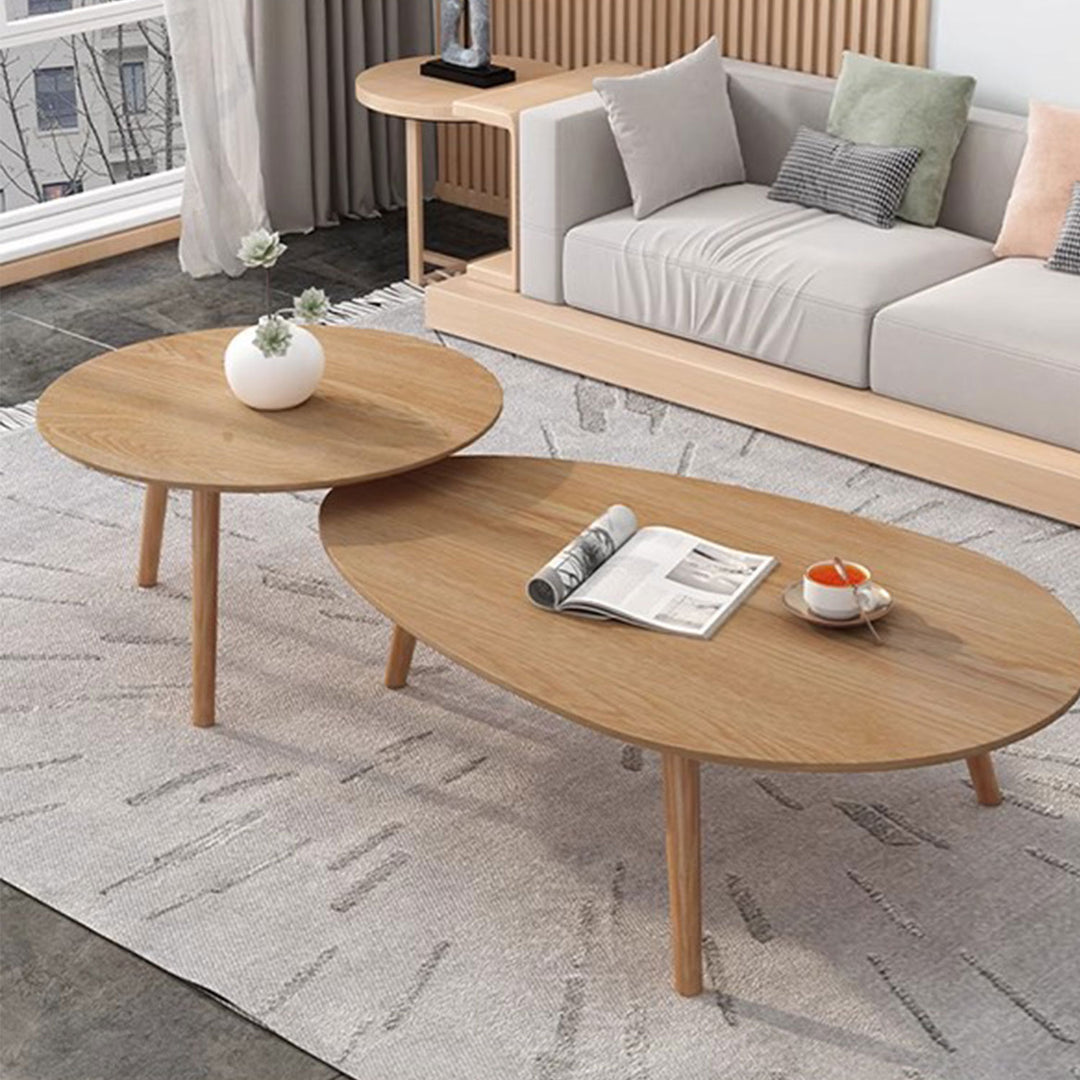 Nordic Nestable Solid Wood Coffee Table Present Them