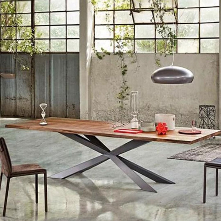 MAS-1468 Masdio Rustic Industrial Wooden Dining Table Masdio