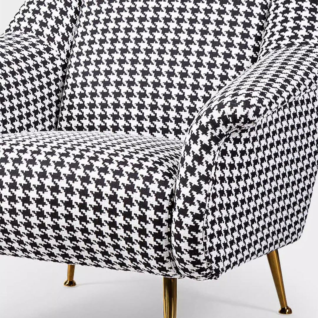 Modern Luxury Houndstooth Chair and Sofa Present Them