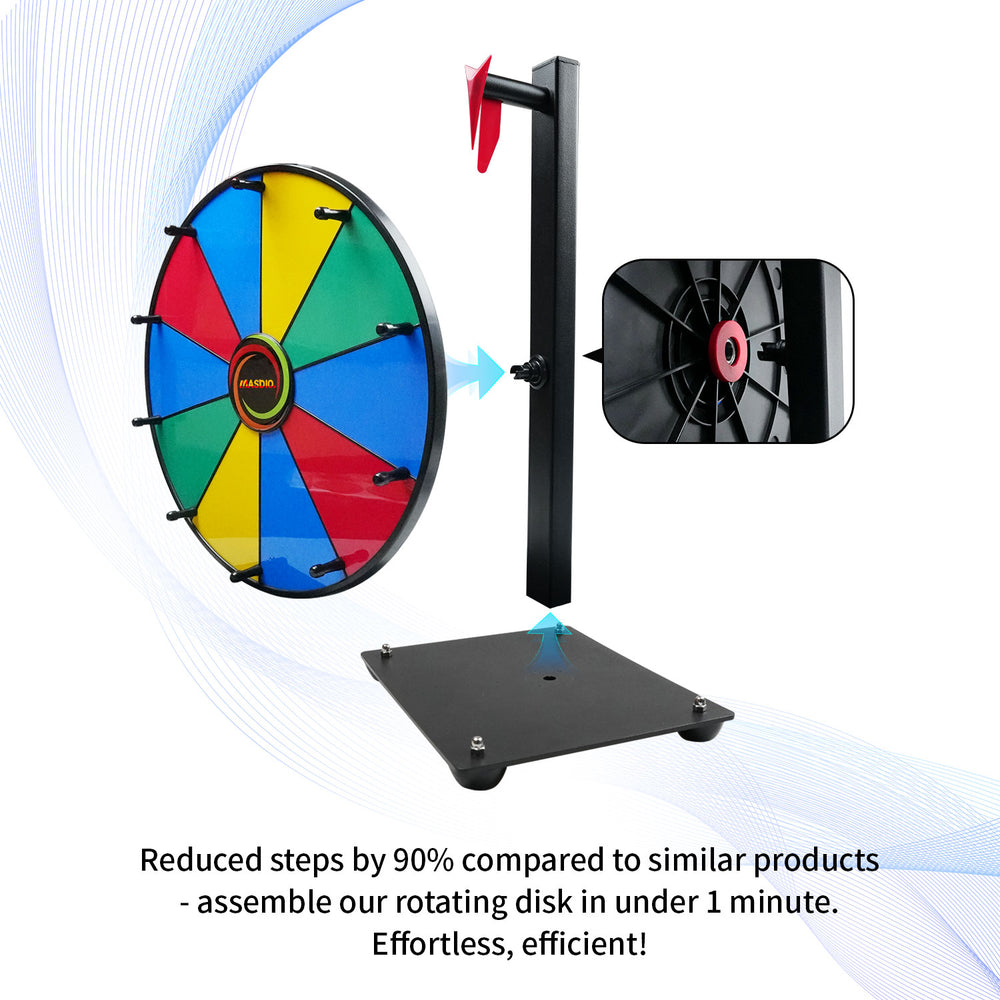 Masdio 12" 10-Slot Prize Wheel Masdio