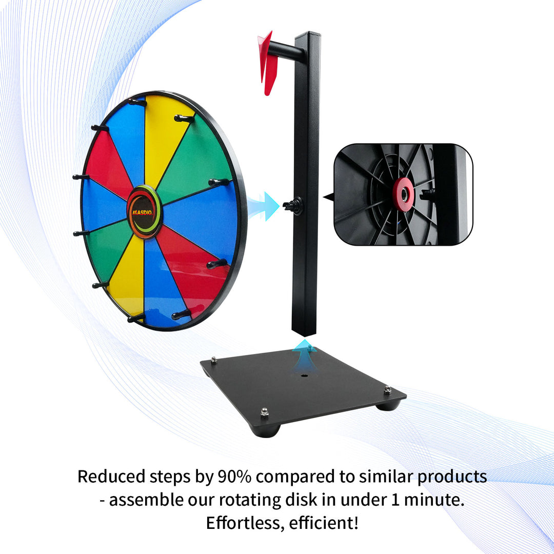 Masdio 12" 10-Slot Prize Wheel Masdio