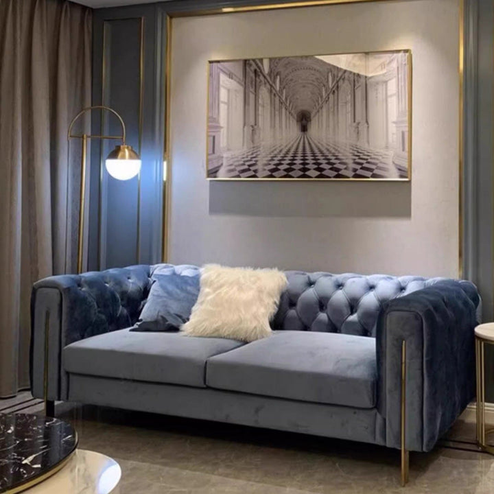 MAS-2162 Masdio Victorian Velvet Tufted Sofa Masdio