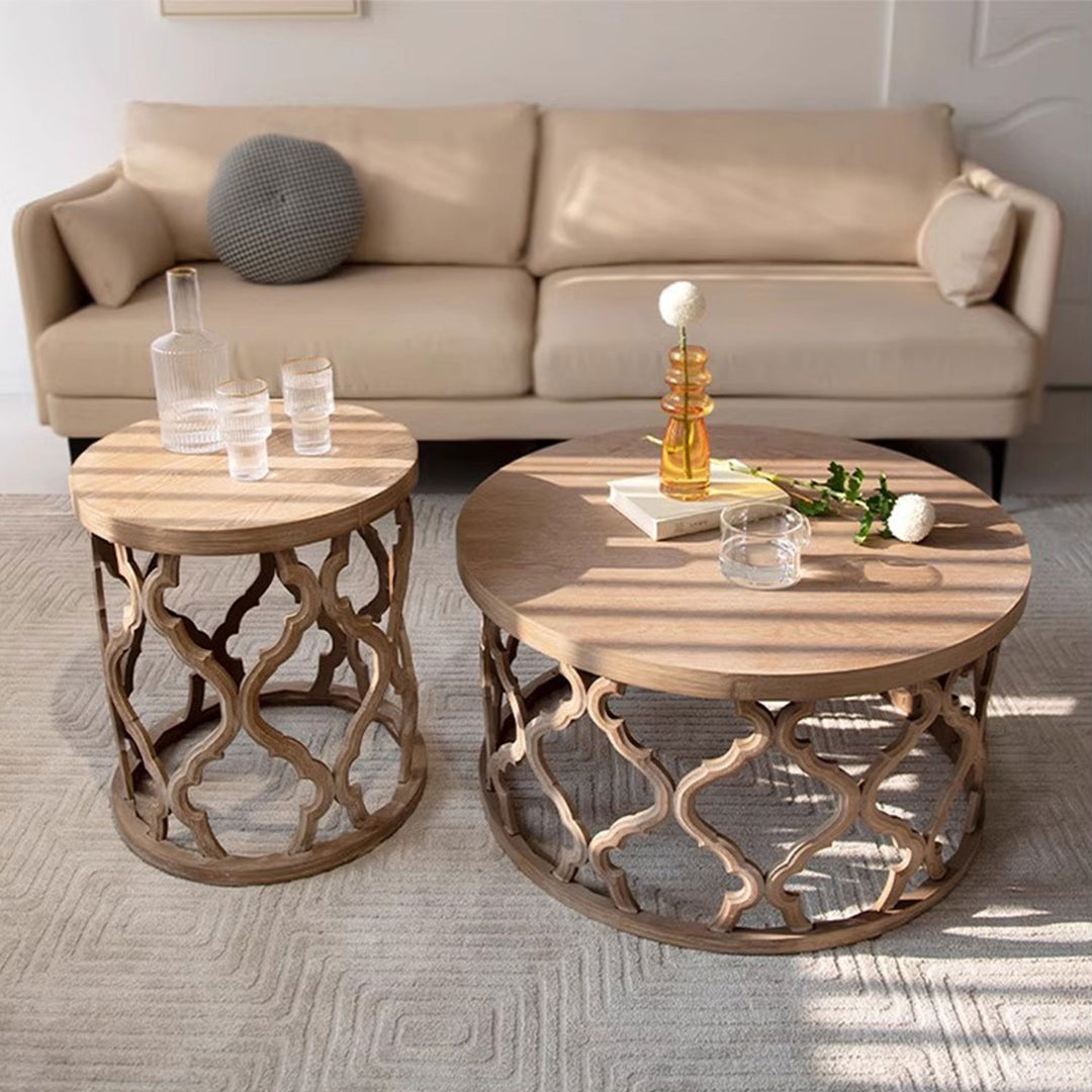Rustic Coffee and Side Table Present Them