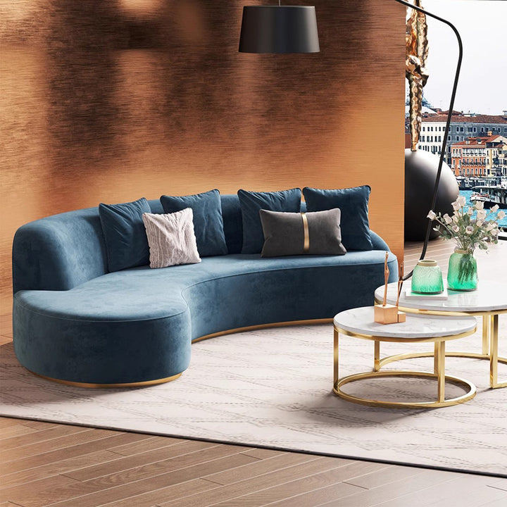 MAS-2027 Masdio Modern Curved Velvet Sofa Masdio