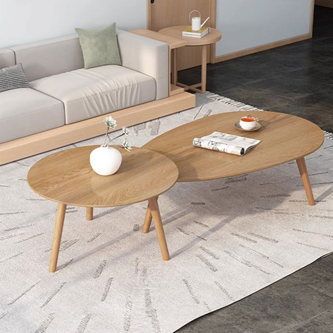 Nordic Nestable Solid Wood Coffee Table Present Them