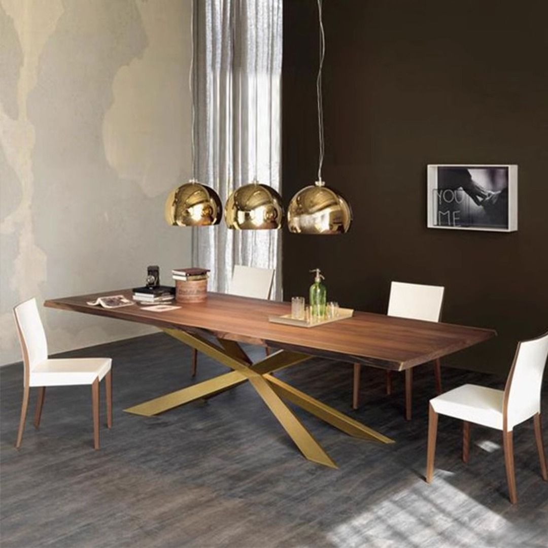 MAS-1468 Masdio Rustic Industrial Wooden Dining Table Masdio