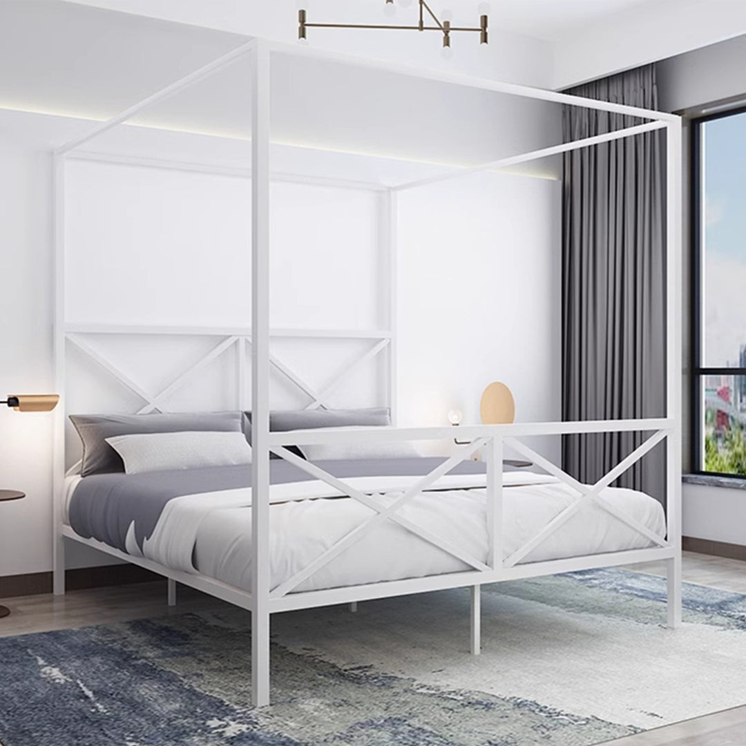 MAS-1966 Masdio Modern Industrial Canopy Bedframe Masdio
