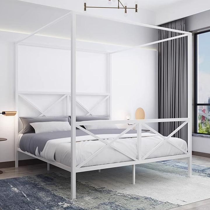 MAS-1966 Masdio Modern Industrial Canopy Bedframe Masdio