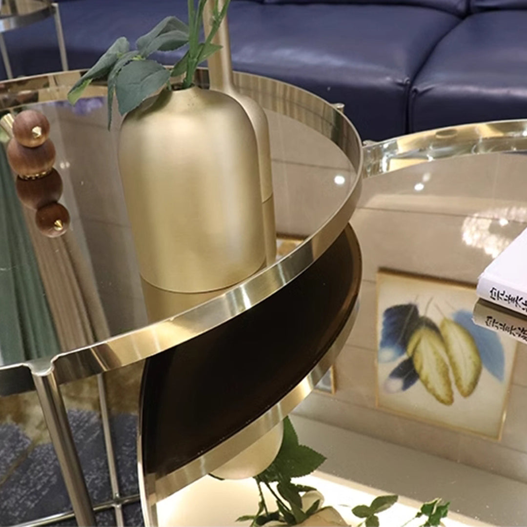 MAS-1964 Masdio Chrome Gold Side Table Masdio