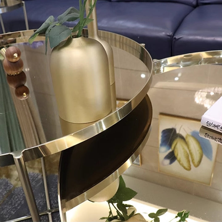 MAS-1964 Masdio Chrome Gold Side Table Masdio