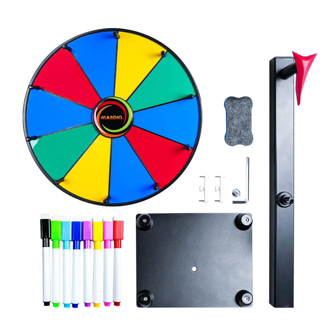Masdio 12" 10-Slot Prize Wheel Masdio