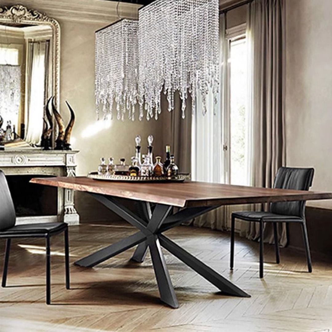 MAS-1468 Masdio Rustic Industrial Wooden Dining Table Masdio