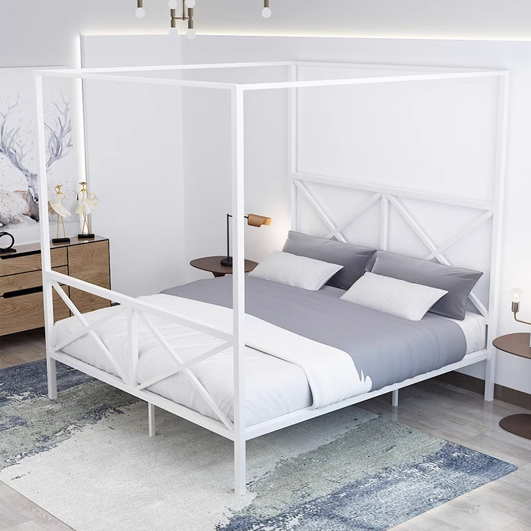 MAS-1966 Masdio Modern Industrial Canopy Bedframe Masdio