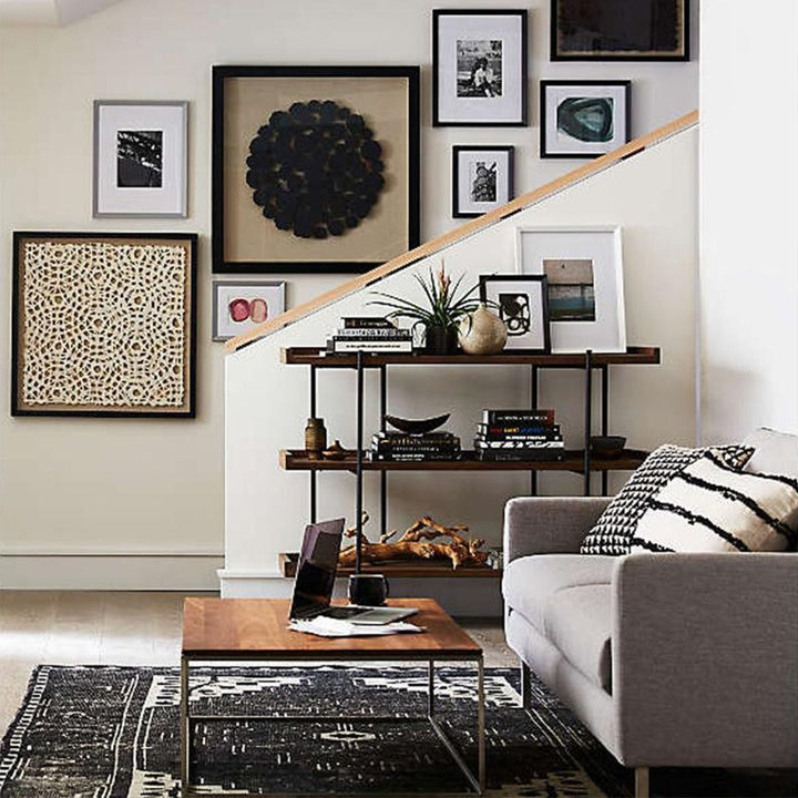 Masdio Solid Wood Display Shelf Metal frame Bookshelf Masdio
