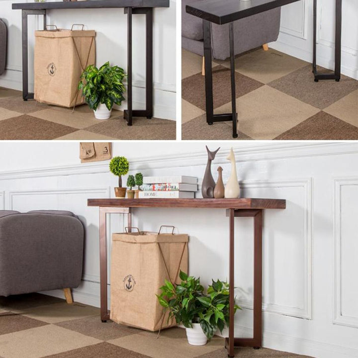 Masdio Handcrafted Rustic Solid Wood Console Table Masdio