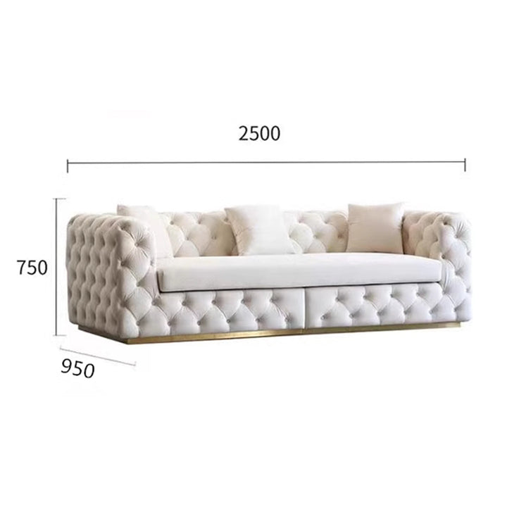 MAS-2117 Masdio Victorian Chesterfield Velvet Sofa Masdio