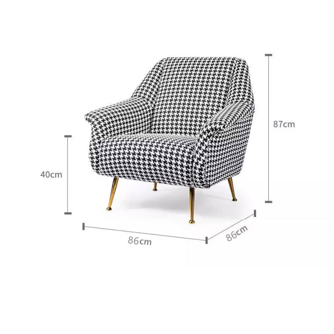 Modern Luxury Houndstooth Chair and Sofa Present Them