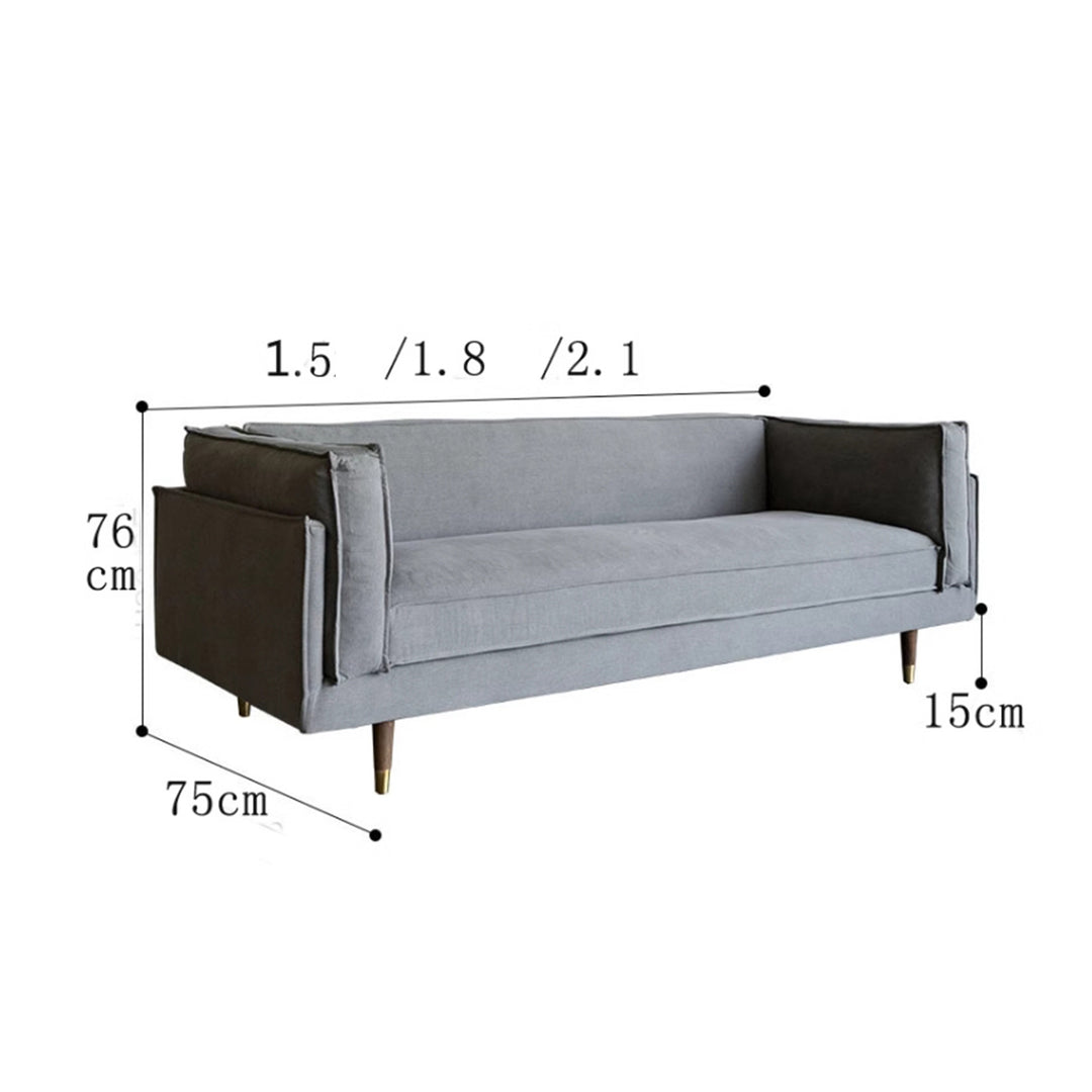 MAS-2140 Masdio Modern Velvet Sofa Orange Birch