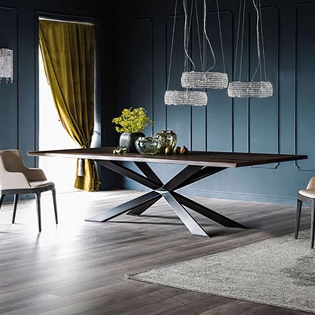 MAS-1468 Masdio Rustic Industrial Wooden Dining Table Masdio