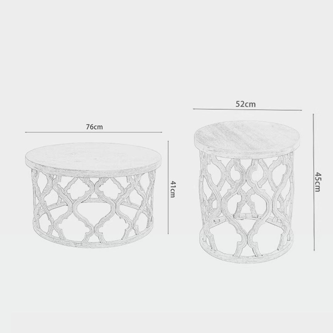 Rustic Coffee and Side Table Present Them