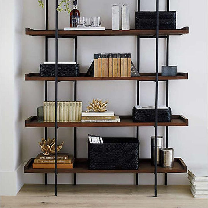 Masdio Solid Wood Display Shelf Metal frame Bookshelf Masdio