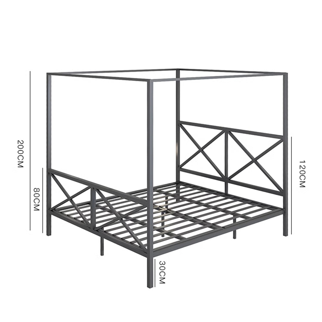 MAS-1966 Masdio Modern Industrial Canopy Bedframe Masdio
