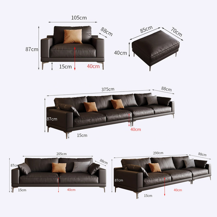 MAS-2071 Masdio Modern Leather Sofa Masdio
