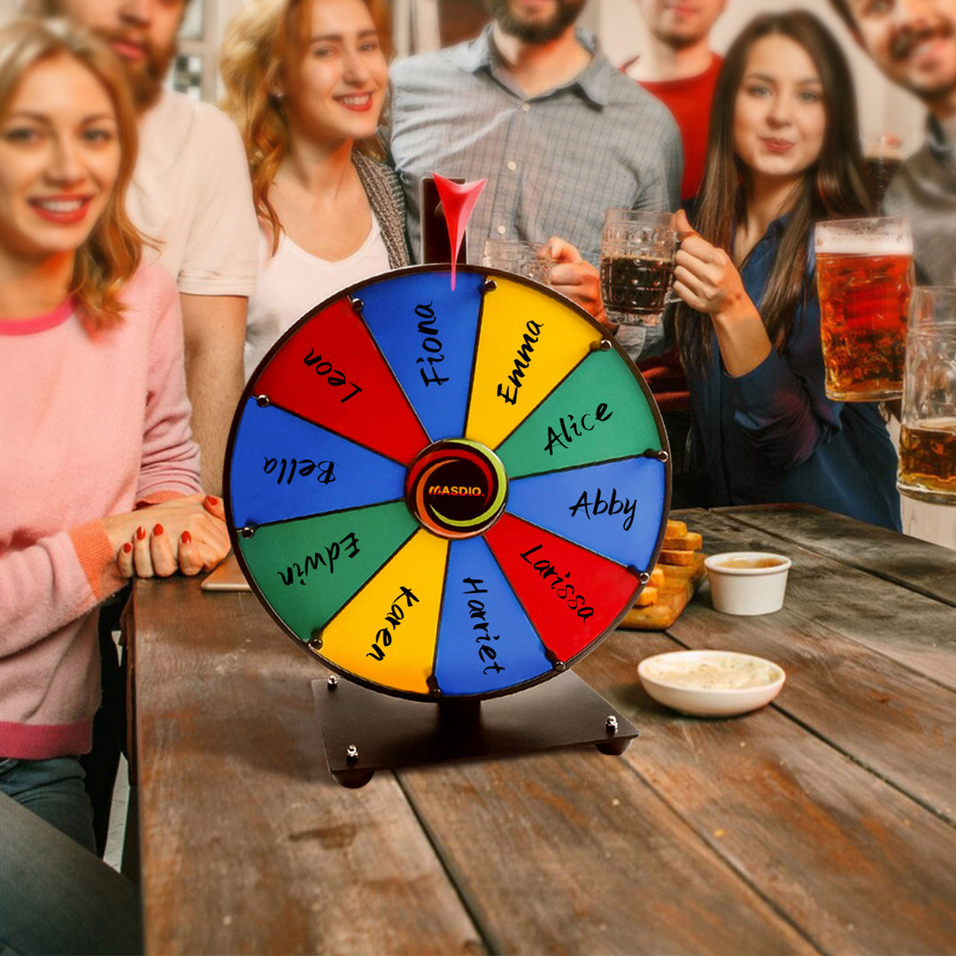 Masdio 12" 10-Slot Prize Wheel Masdio