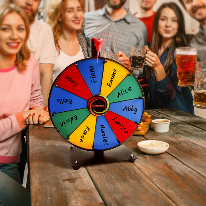 Masdio 12" 10-Slot Prize Wheel Masdio