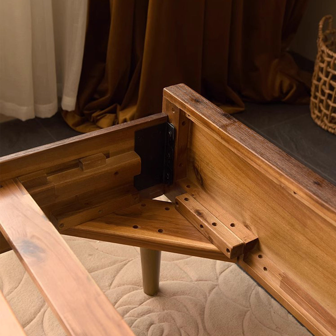 MAS-1961 Masdio Acacia Wood Herringbone Bedframe Masdio