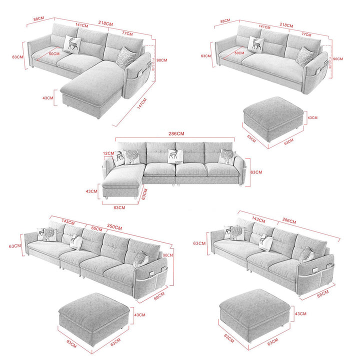MAS-2146 Masdio Modern Nordic Fabric Sofa Masdio