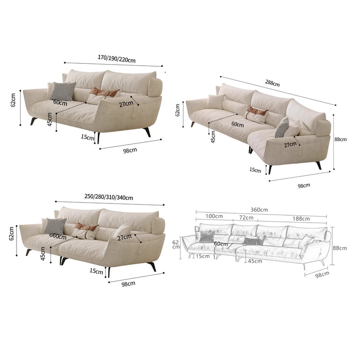 MAS-2058 Masdio Modern Fabric Sofa (Cat-Friendly) Masdio