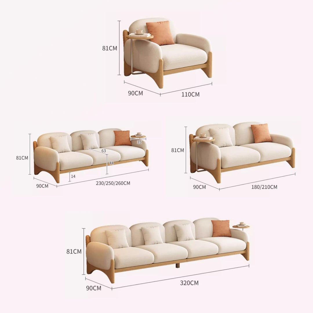 MAS-2109 Masdio Japandi Boucle Sofa Masdio
