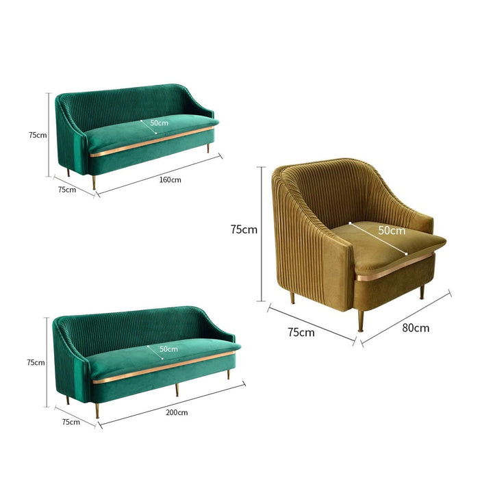 MAS-2160 Masdio Modern Velvet Sofa Masdio