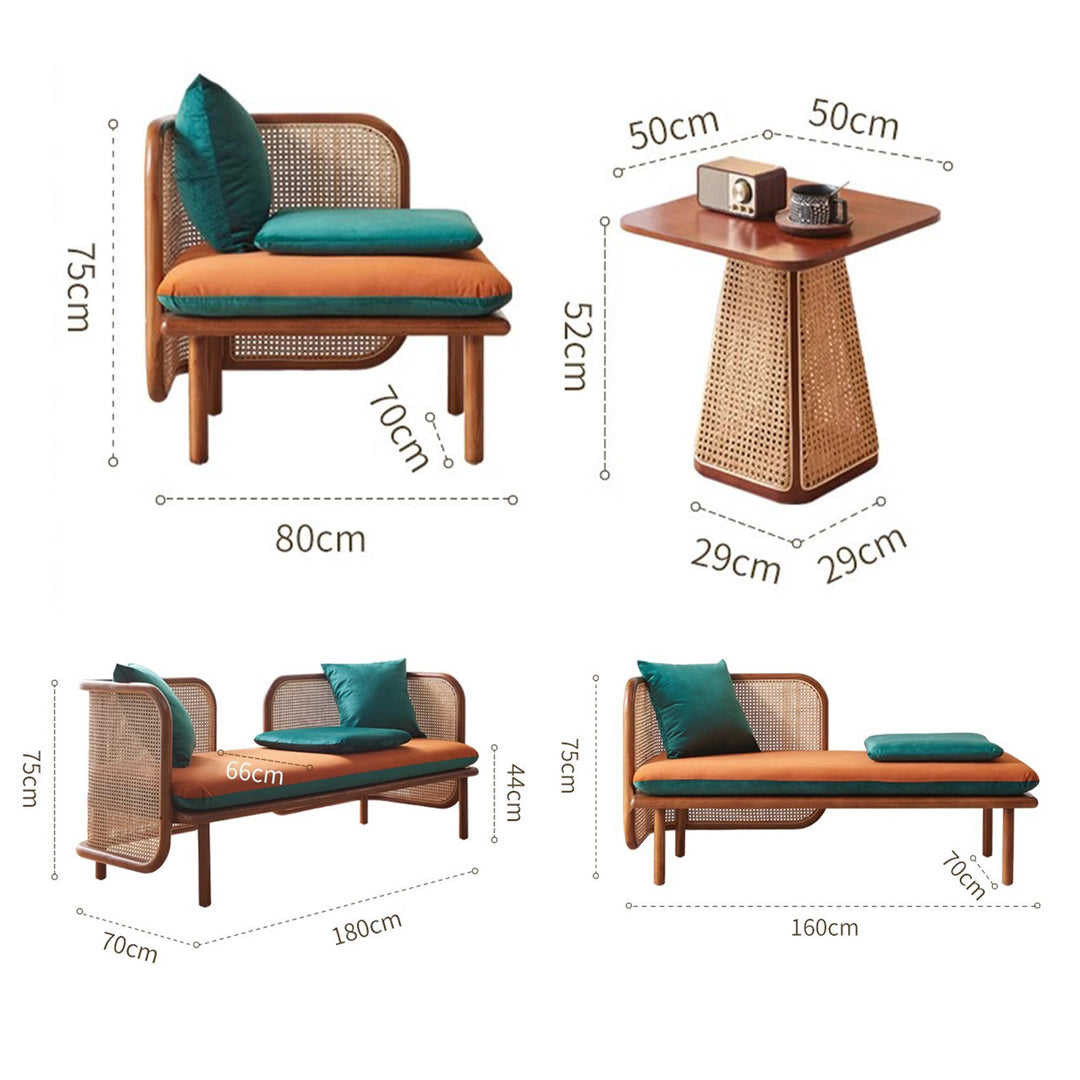MAS-2108 Masdio Japandi Rattan Sofa Masdio