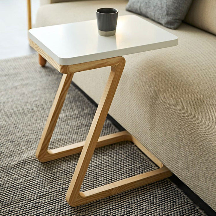 MAS-1230 Masdio Artisanal Ash Wood End Table Present Them