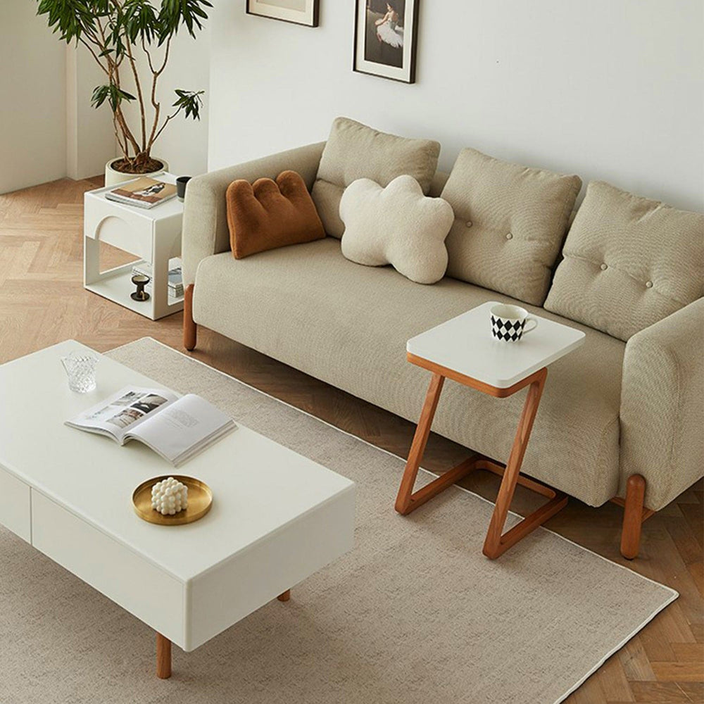 MAS-1230 Masdio Artisanal Ash Wood End Table Present Them